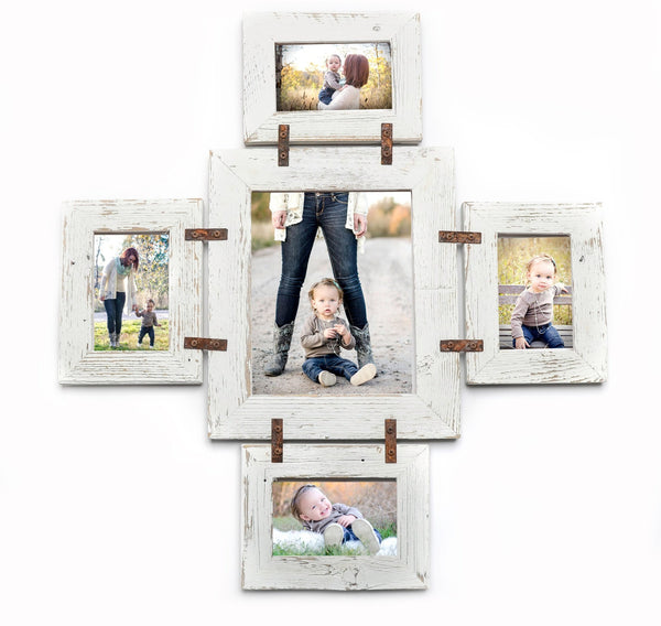 Barnwood Collage Frame 2 hole 4x6 and 1 hole 5x7 Multi Opening Frame-R –  Rusty Mill Decor