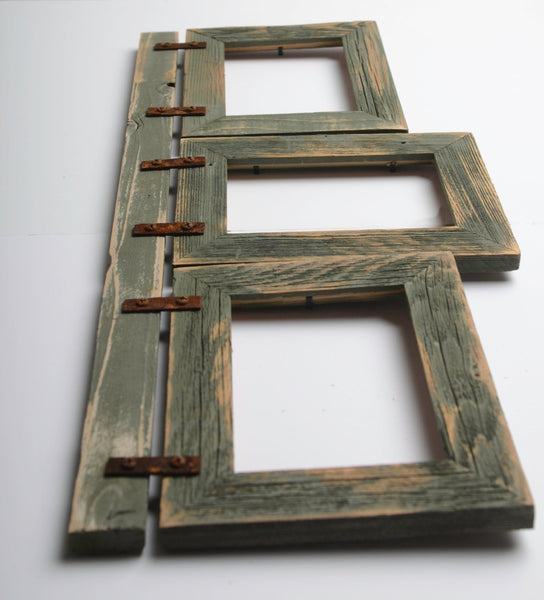 Barnwood Collage Picture Frame. 4 hole 4x6 Multi Opening Frame. Rustic –  Rusty Mill Decor
