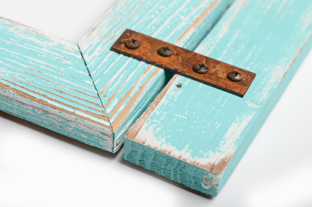 8x10 Barnwood Collage Picture Frame. Multi Opening Frame. Turquoise Picture Frame. Photo Frame. Rustic Picture Frame. Wedding Frame. Summer