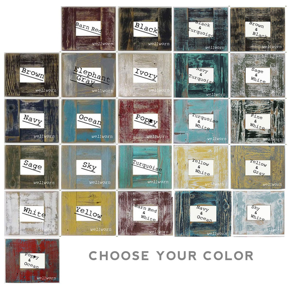 2" 4 hole 5x7 Barn Window Collage Picture Frame Sage & White-Distressed Frame-Reclaimed-Cottage Chic-Collage Frame-Picture Frames