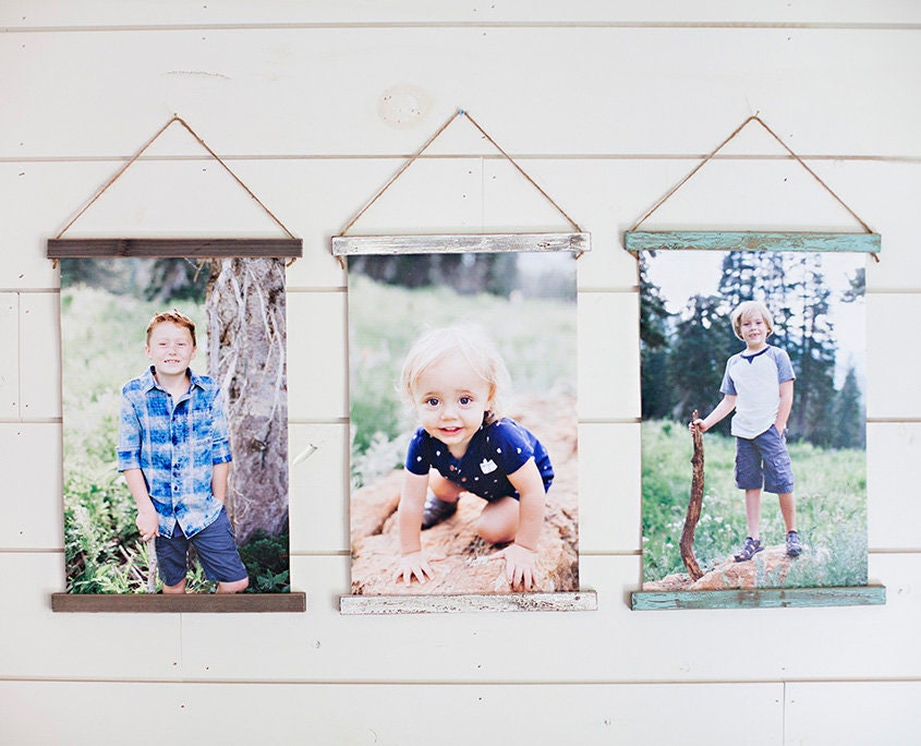 Barnwood Canvas Hanging Print- Rustic Picture Frame. Collage Frame. Wood Picture Frame.