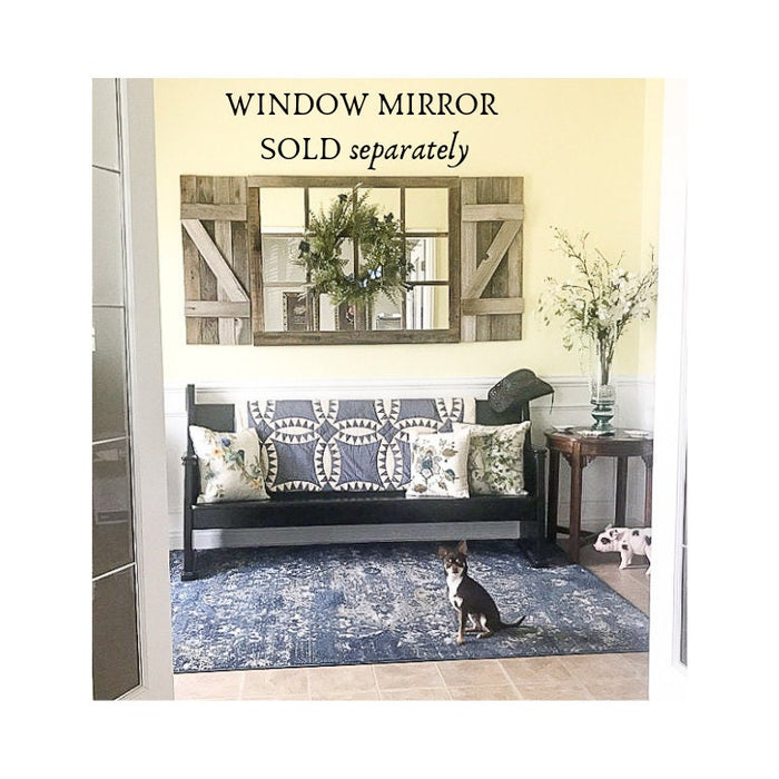 14"x36" Shutters for the 46x36" Window Pane mirror -  SHUTTERS ONLY - Listing is for Shutters ONLY - Window Mirror sold separately