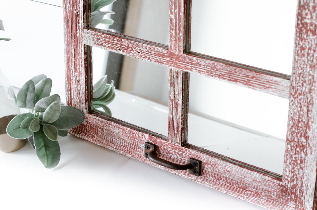 Rustic Window Mirror