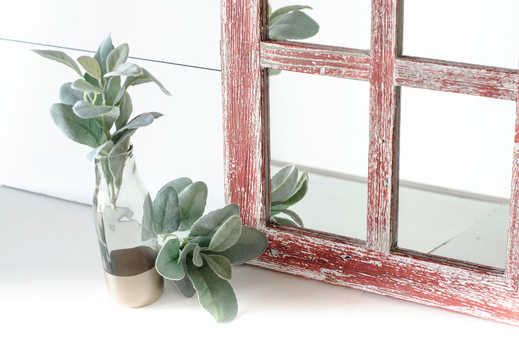 Rustic Window Mirror