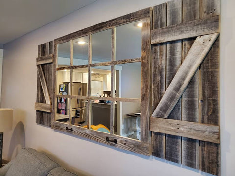 46"x 36" Farmhouse Rustic Mirror