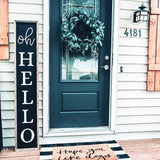 Oh Hello Welcome Porch Sign, Porch Decor, Front Porch Sign, Porch Sign, Farmhouse Signs,Welcome Sign, Welcome Porch Sign, Welcome Porch,