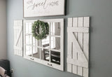 Mirror + Shutters Farmhouse Wall Decor, Farmhouse Decor Living Room, Rustic Home Decor for Walls,  Rustic Home Decor, Mirror Wall Decor,