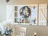 46"x 36" Farmhouse Wall Decor Window Mirror - Rustic Window Mirror - Rustic Mirror - Large Window Mirror - Window Pane Mirror