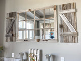 46"x 36" Farmhouse Wall Decor Window Mirror - Rustic Window Mirror - Rustic Mirror - Large Window Mirror - Window Pane Mirror