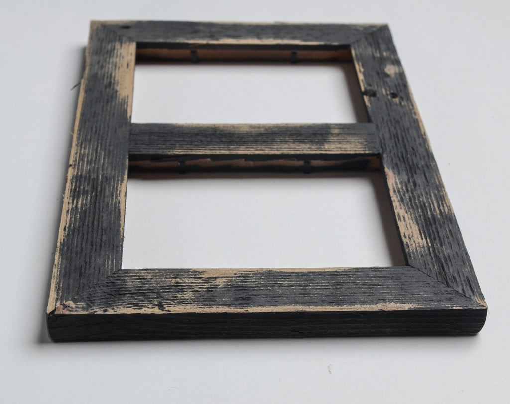 2 hole 4x6 Barnwood Collage Frame-Rustic Picture Frame-Home Decor Frames-Reclaimed-Cottage Chic-Collage Frame-Picture Frames
