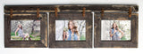 Barnwood Collage Frame 3 hole 5x7 Multi Opening Frame-Rustic Picture Frame-Reclaimed-Landscape or Portrait-Collage Frame