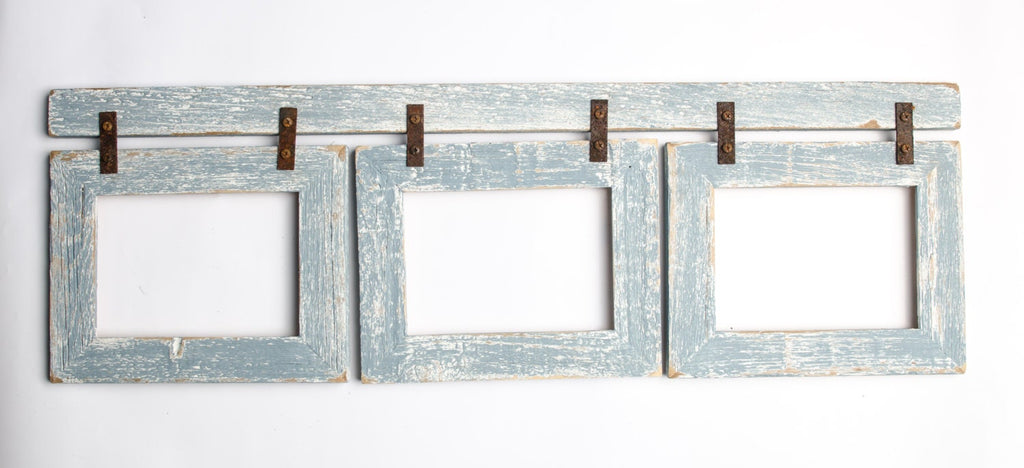 3 hole 5x7 Multi Opening Collage Picture Frame - Rustic Picture Frame - Farmhouse Frame - Rustic Frames -