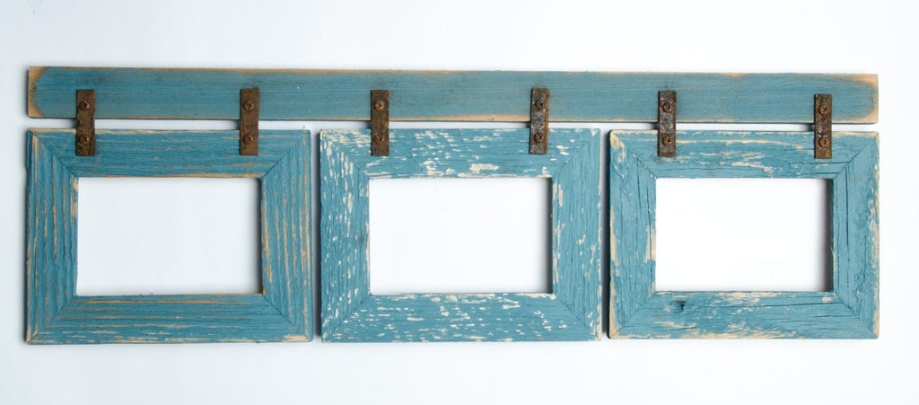 Barnwood Collage Home Decor Frame 3) 5x7 Multi Opening Frame-Rustic Picture Frame-Reclaimed-Landscape or Portrait-Collage Frame-Collage