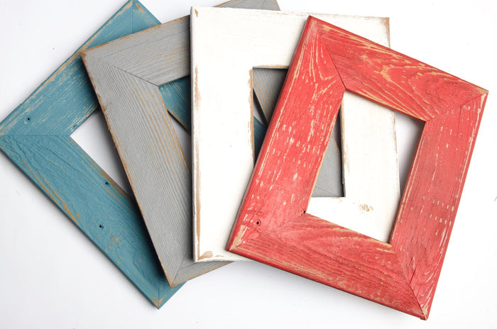 Picture Frame Collection 4) 8x10 shabby distressed photo frames, rustic picture frame, poppy red SEVERAL colors to choose from