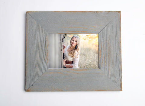 Picture Frame 8x8 8x10 or 8.5x11 shabby frame distressed photo frame, rustic picture frame, elephant gray SEVERAL colors to choose from