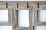 Barnwood Collage Frame 2) 8x10 + 2) 5x7"  Multi Opening Frame. Rustic Picture Frame. Collage Frame. Picture Frame. Wood Picture Frame