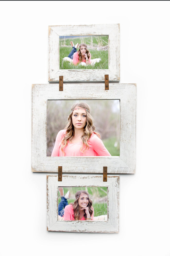 Picture Frame 8x8 8x10 or 8.5x11 shabby frame distressed photo frame, –  Rusty Mill Decor