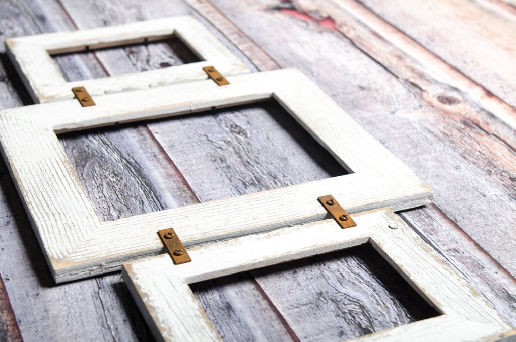 Barnwood Collage Frame 2 hole 5x7 and  1 hole 8x10 Multi Opening Frame-Rustic Picture Frame-Reclaimed-Collage Frame