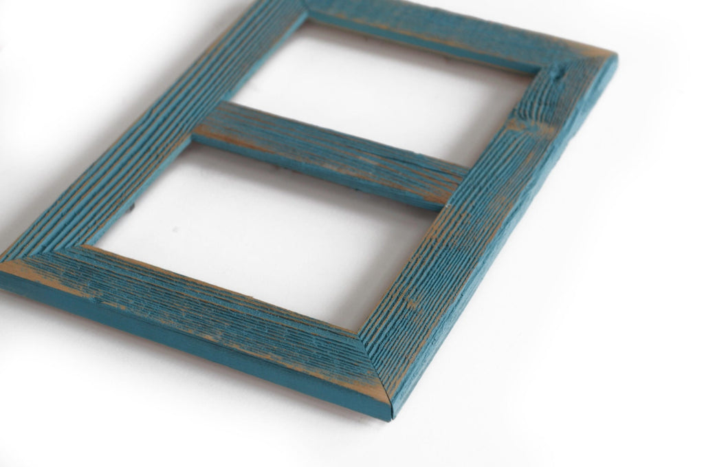 2 hole 5x7 Barnwood Collage Frame-Rustic Picture Frame-Home Decor Frames-Reclaimed-Cottage Chic-Collage Frame-Picture Frames